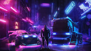 Cyberpunk 2560x1440 Two Vehicles Wallpaper