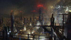Cyberpunk City Deus Ex Wallpaper