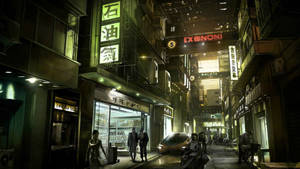 Cyberpunk City Modern Streets Wallpaper