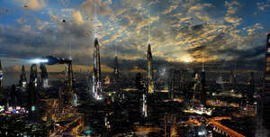 Cyberpunk Future City Wallpaper