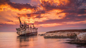 Cyprus Paphos Shipwreck Wallpaper