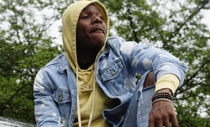 Dababy In Denim Outfit Wallpaper