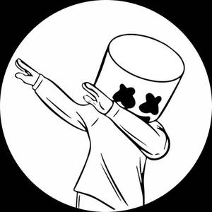 Dabbing Black Marshmello Art Wallpaper