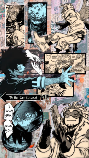 Dabi Colored Manga Scenes Aesthetic Wallpaper