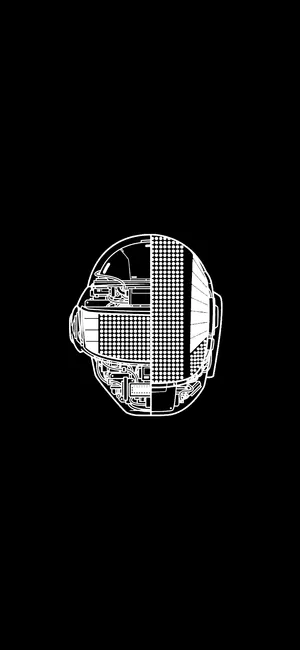 Daft Punk Pure Black Hd Phone Screen Wallpaper