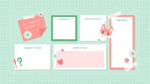 Daily Planner Cute Background Wallpaper