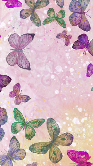 Dainty Purple Butterfly Phone Wallpaper