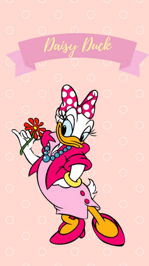 Daisy Duck Pink Aesthetic Wallpaper