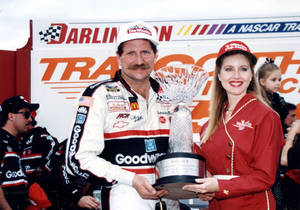 Dale Earnhardt Receiving Trophy Wallpaper