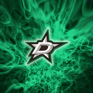 Dallas Stars Green Flame Logo Wallpaper