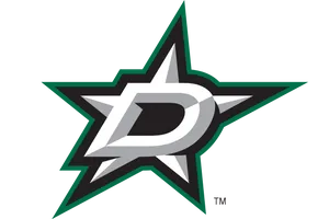 Dallas Stars White Black Green Logo Wallpaper