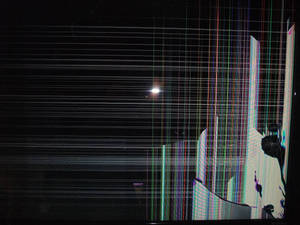 Damaged 4k Television Displaying Colorful Lines Wallpaper