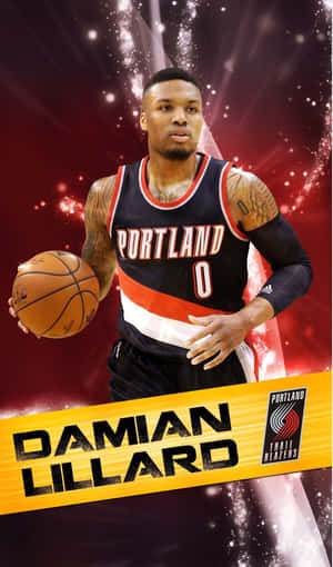 Damian Lillard Portland Trail Blazers Basketball Poster Wallpaper