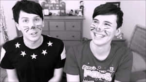Dan And Phil With Whiskers Wallpaper