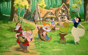 Dancing Seven Dwarfs Wallpaper