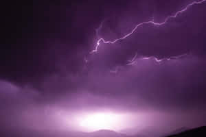 Dangerously Beautiful Purple Lightning Wallpaper