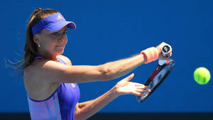 Daniela Hantuchova Eyeing Yellow Tennis Ball Wallpaper