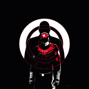 Daredevil Abstract White Target Wallpaper