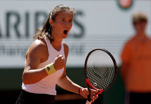 Daria Kasatkina Cheers Triumphantly Wallpaper