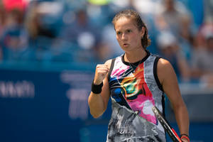 Daria Kasatkina Determined Fist Pump Wallpaper