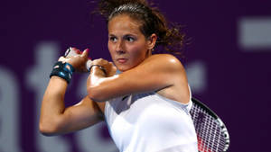 Daria Kasatkina Showing Off Her Exceptional Tennis Skills Wallpaper