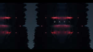 Dark - A Dark Forest With Red Lights Wallpaper