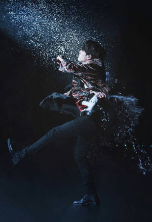 Dark Aesthetic Boy Spilling Water Wallpaper