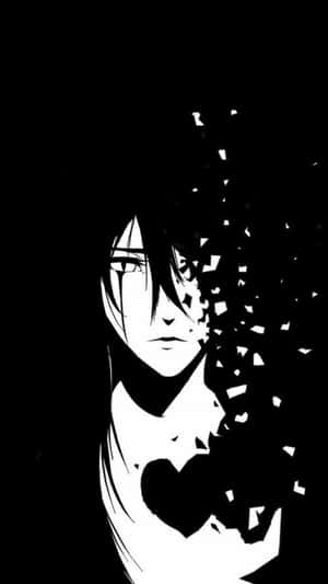 Dark Aesthetic Cartoon Ulquiorra Disintegrating Wallpaper