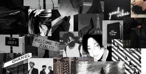 Dark Aesthetic Computer Collage Wallpaper