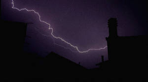 Dark Aesthetic Lightning Night Desktop Wallpaper