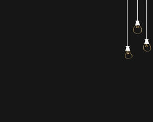 Dark Aesthetic Three Lightbulbs For Computer Wallpaper