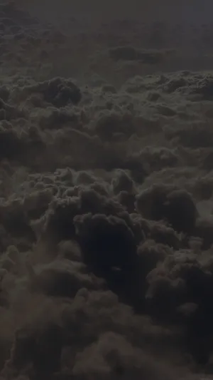 Dark And Menacing Black Clouds Above The Horizon. Wallpaper