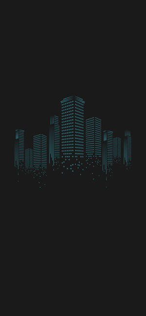 Dark Android Blue City Wallpaper