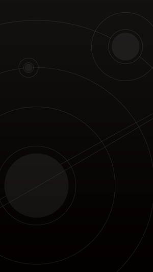 Dark Android Minimal Orbit Design Wallpaper