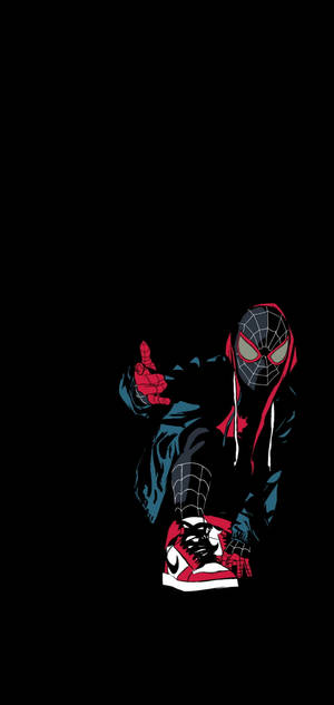 Dark Android Spider Man Miles Morales Wallpaper