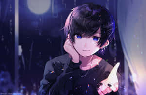 Dark Anime Boy At Night, Alone Wallpaper