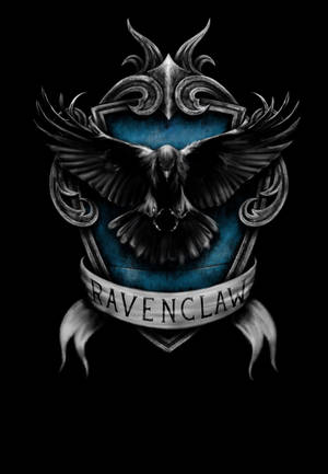 Dark Black Ravenclaw Crest Wallpaper