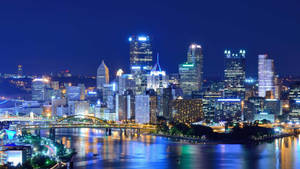 Dark Blue Aesthetic Pittsburgh Wallpaper