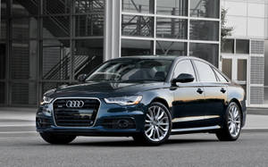 Dark Blue Audi A6 Wallpaper