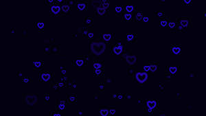 Dark Blue Heart Pattern Wallpaper