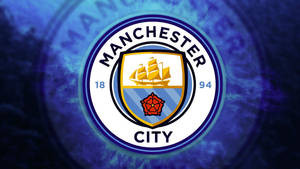 Dark Blue Manchester City Logo Wallpaper