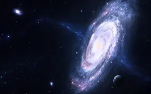 Dark Blue Outer Space Wallpaper
