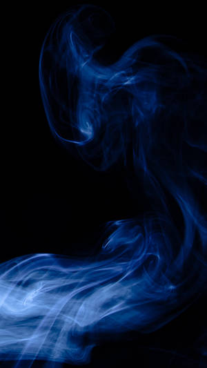 Dark Blue Smoke Black Background Wallpaper