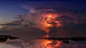 Dark Blue Sunset Cloud Wallpaper