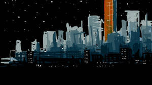 Dark City Digital Illustration Wallpaper
