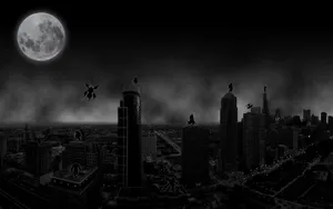 Dark City Moon Wallpaper