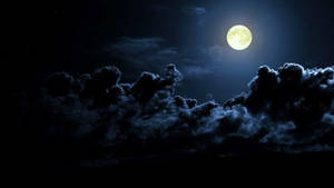 Dark Clouds And Bright Moon Desktop Wallpaper