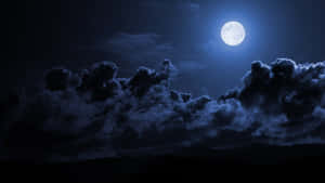 Dark Cloudy Night Sky Moon Wallpaper