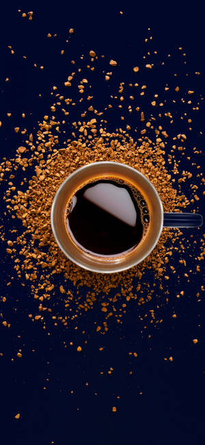 Dark Coffee Top Angle View Wallpaper