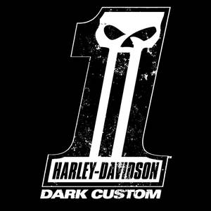 Dark Custom Harley Davidson Logo Wallpaper
